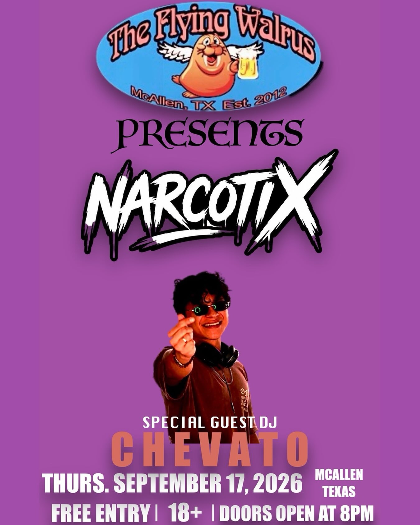 Narcotix Takeover: CHEVATO official flyer